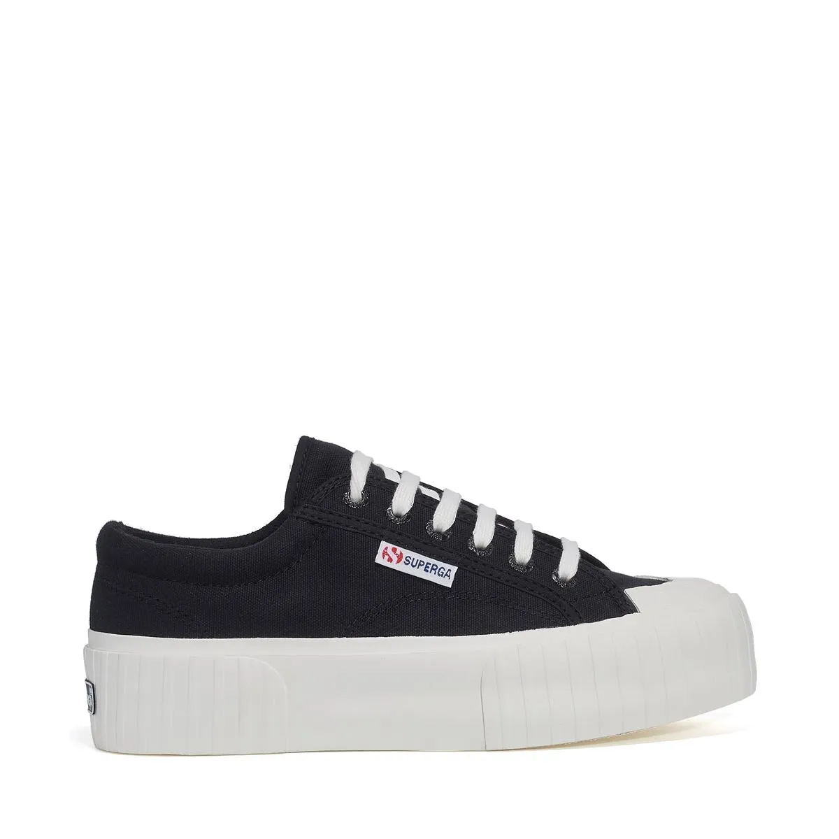 2631 Stripe Platform Sneakers - Black