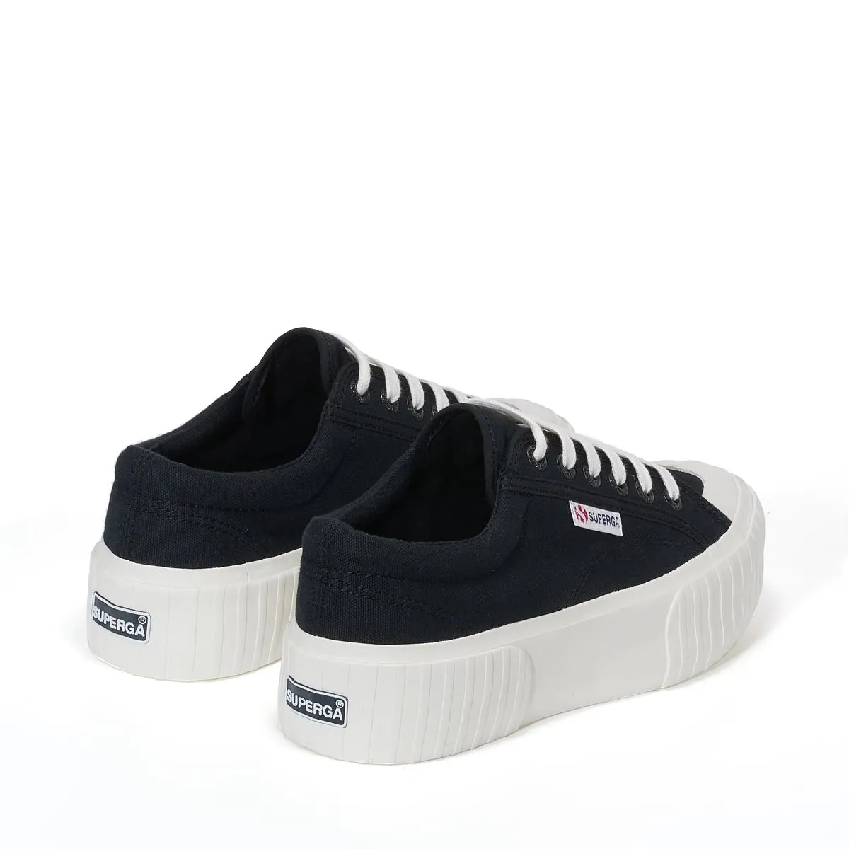 2631 Stripe Platform Sneakers - Black