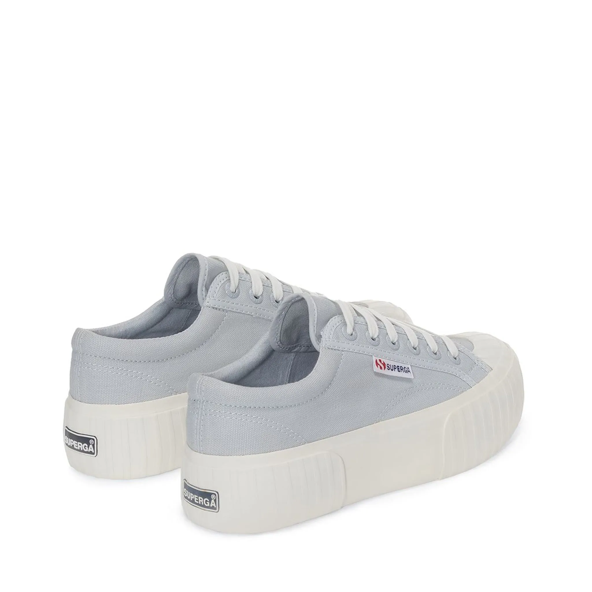 2631 Stripe Platform Sneakers - Grey Lilla Avorio