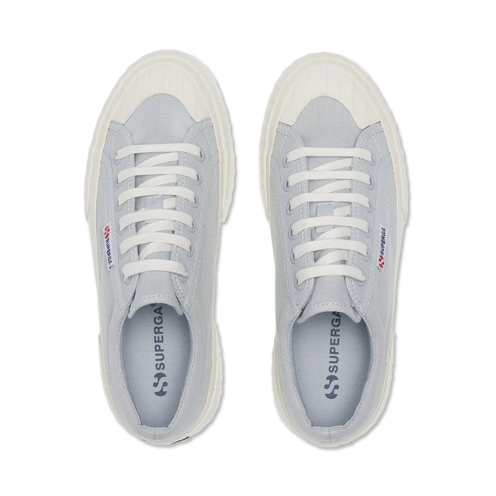 2631 Stripe Platform Sneakers - Grey Lilla Avorio