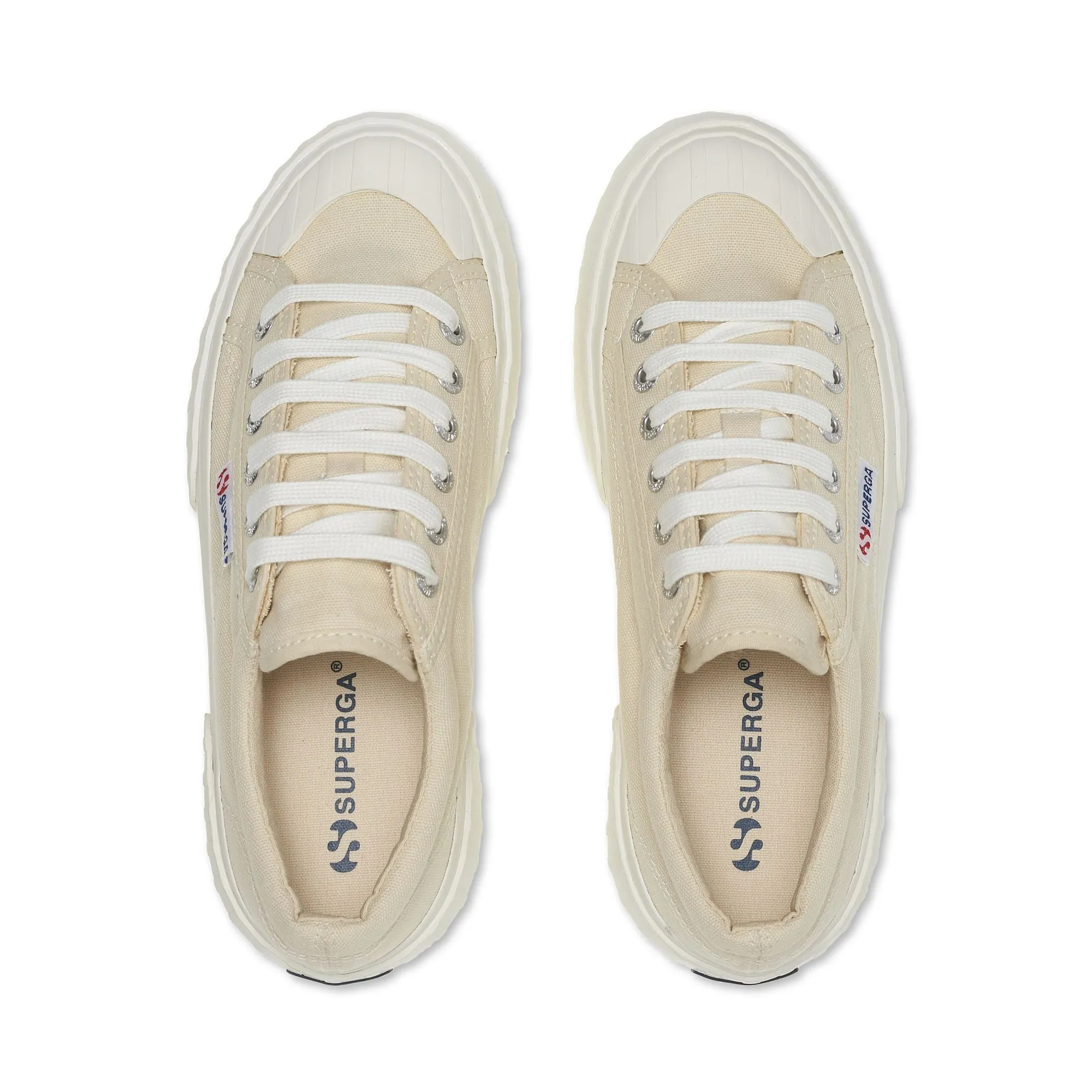 2631 STRIPE PLATFORM - Sneakers - Low Cut - Woman - BEIGE LT EGGSHELL-FAVORIO