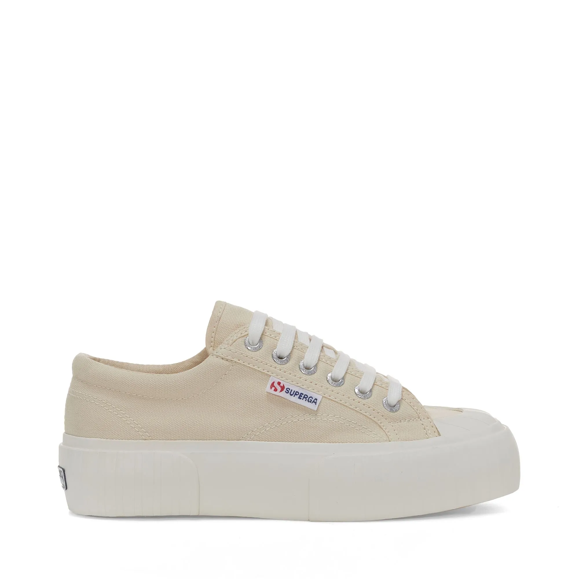 2631 STRIPE PLATFORM - Sneakers - Low Cut - Woman - BEIGE LT EGGSHELL-FAVORIO