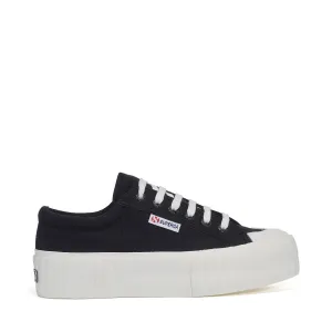 2631 STRIPE PLATFORM - Sneakers - Low Cut - Woman - BLACK-WHITE AVORIO