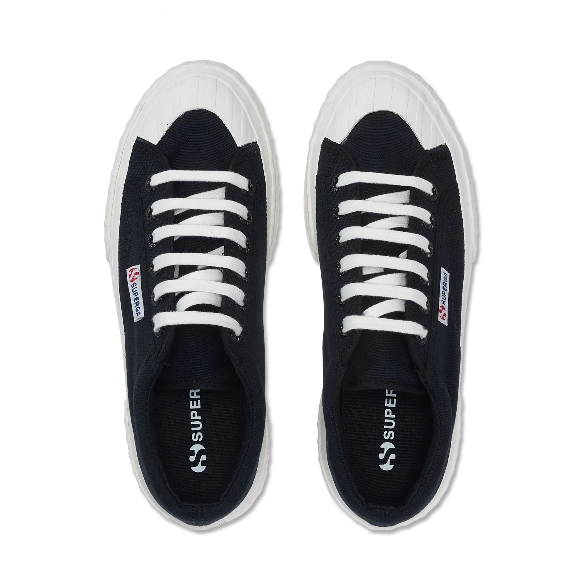 2631 STRIPE PLATFORM - Sneakers - Low Cut - Woman - BLACK-WHITE AVORIO