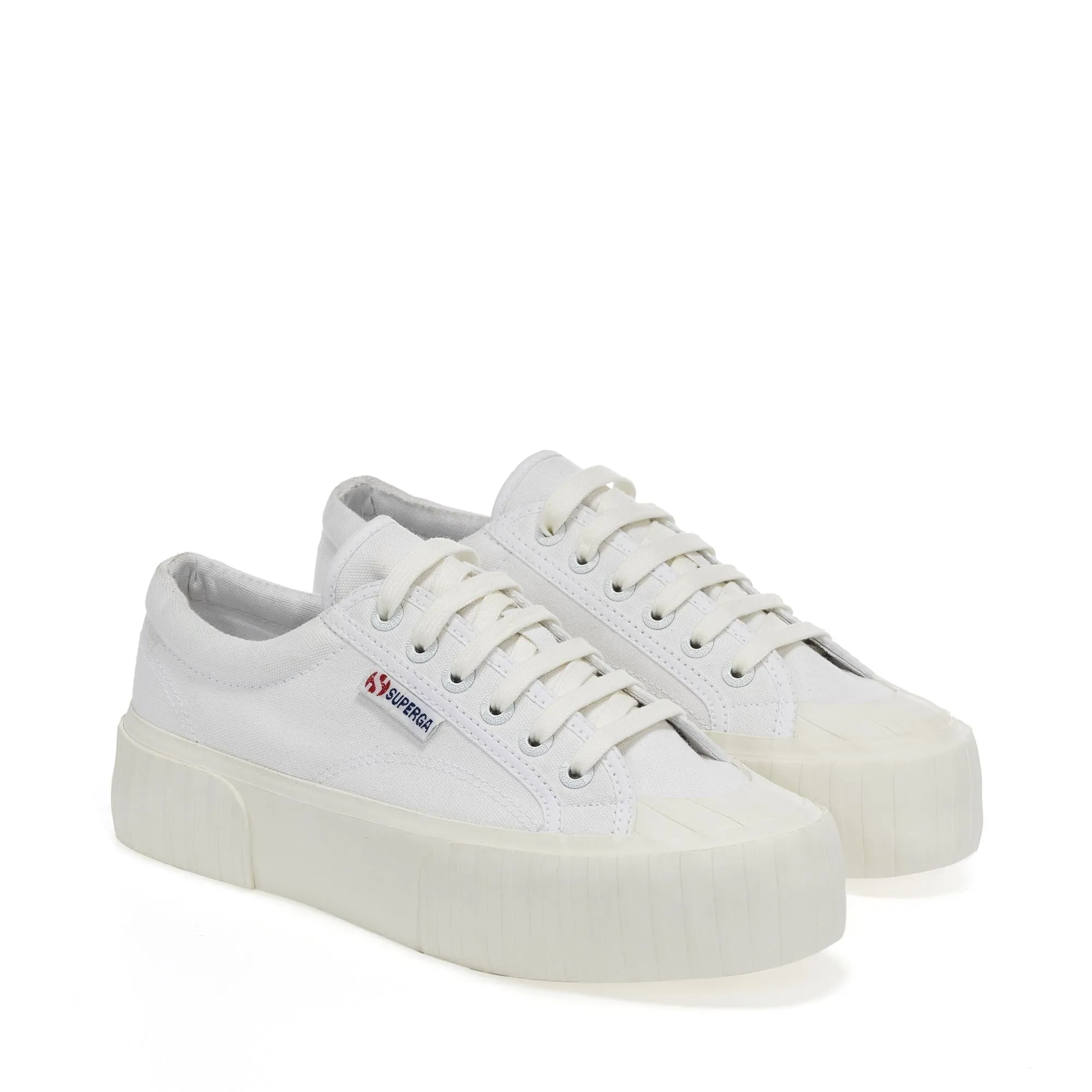 2631 STRIPE PLATFORM - Sneakers - Low Cut - Woman - WHITE-WHITE AVORIO