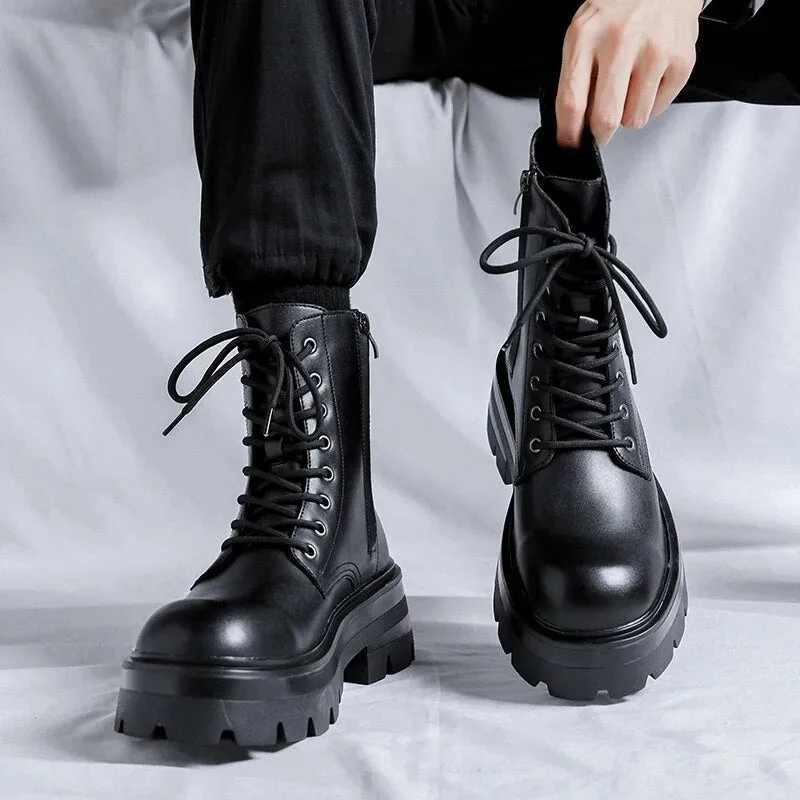 Amozae- Goam Extra Chunky Sole Lace-up Boots