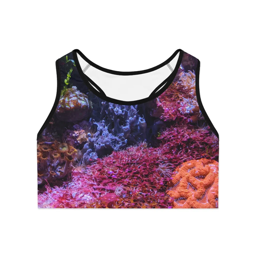 Aquarium Sports Bra (AOP)