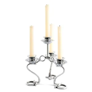 Arthur Court Equestrian Four Bit Candelabra