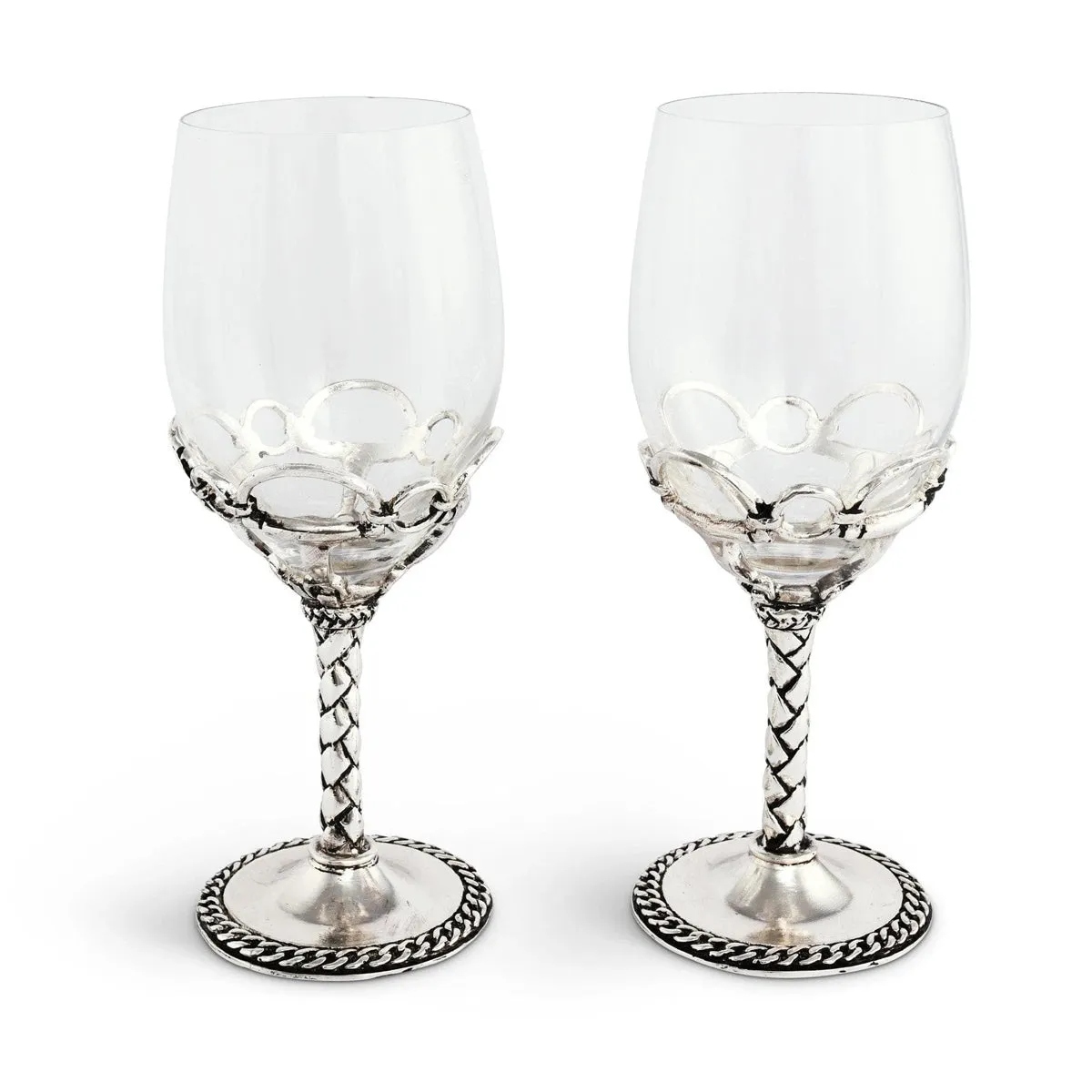 Arthur Court Equestrian Wine Glasses - Set of 2