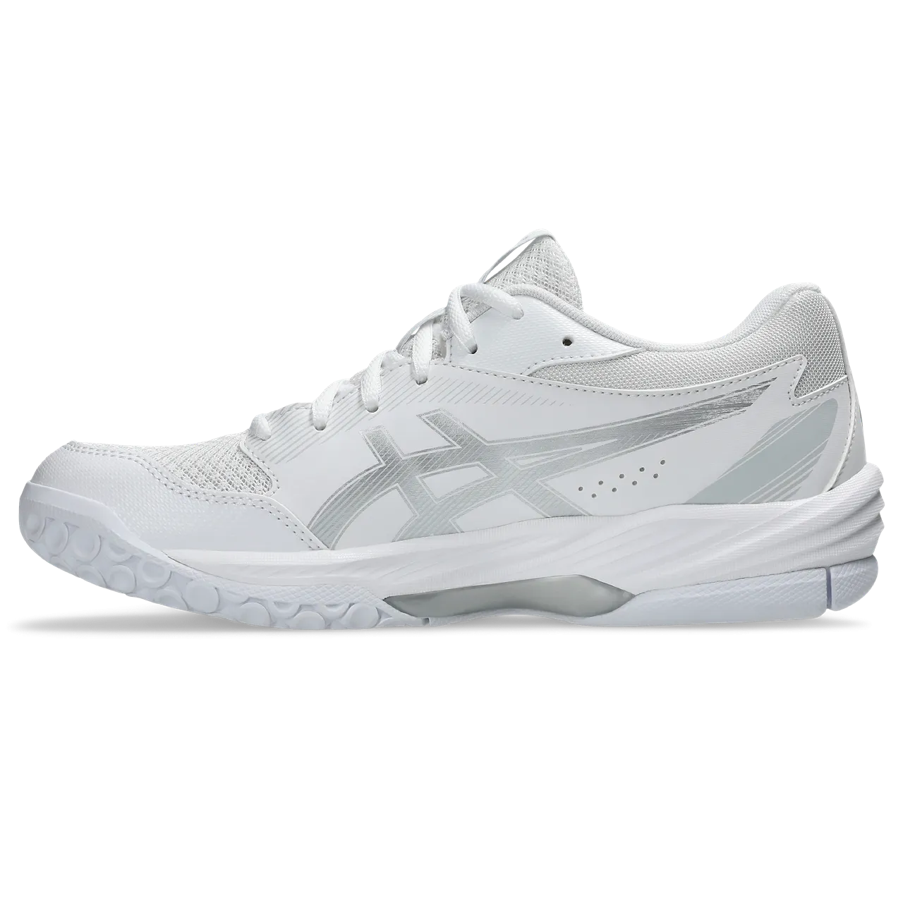 Asics Women's Gel Task 4 Indoor Court Shoes White Pure Silver