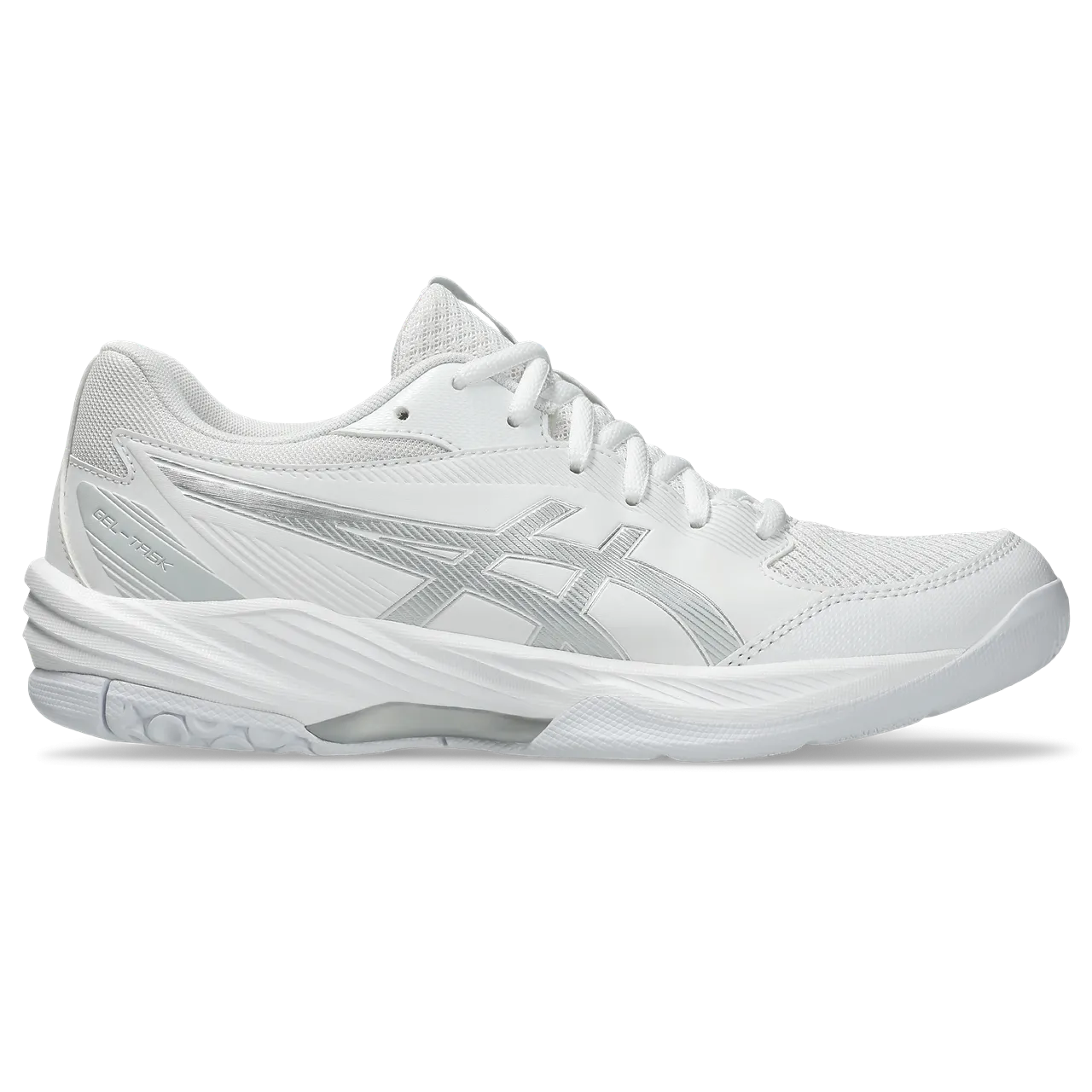 Asics Women's Gel Task 4 Indoor Court Shoes White Pure Silver