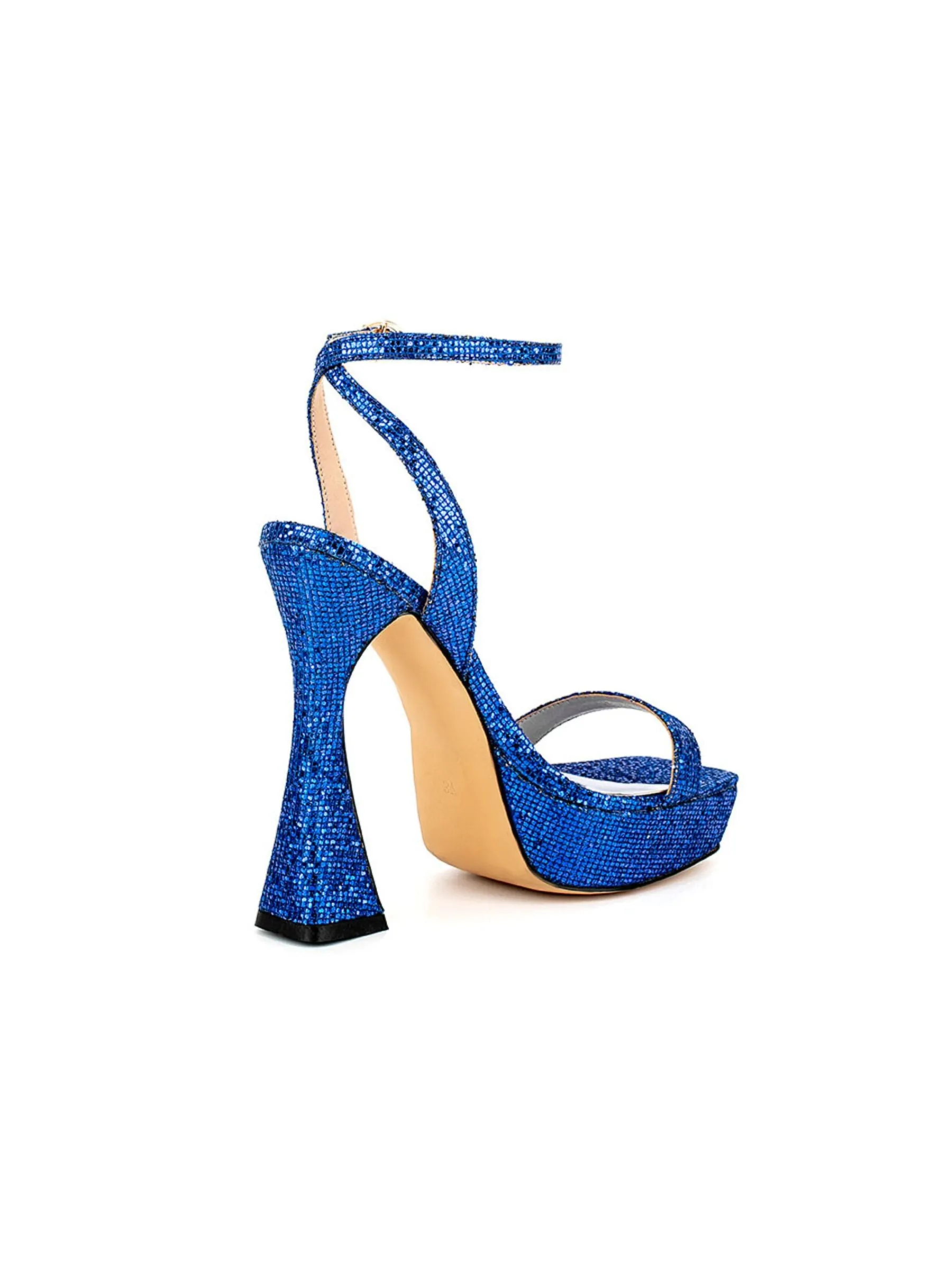 Aurelia Glitter Heels in Navy