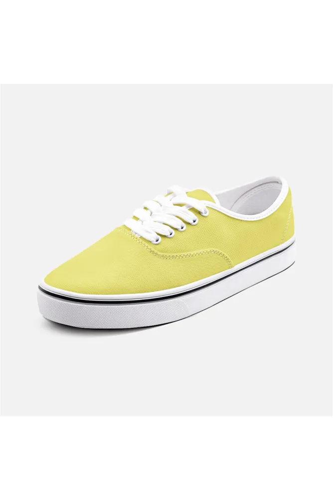 Avocado Yellow Unisex Canvas Sneakers