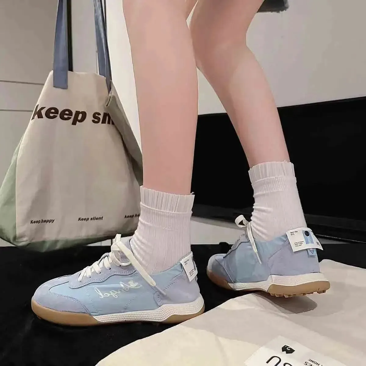 binfenxie  -  Vintage Women Vulcanize Shoes Sports Casual Flats Sneakers Spring Summer Korean Tennis Female Running Fashion Footwear