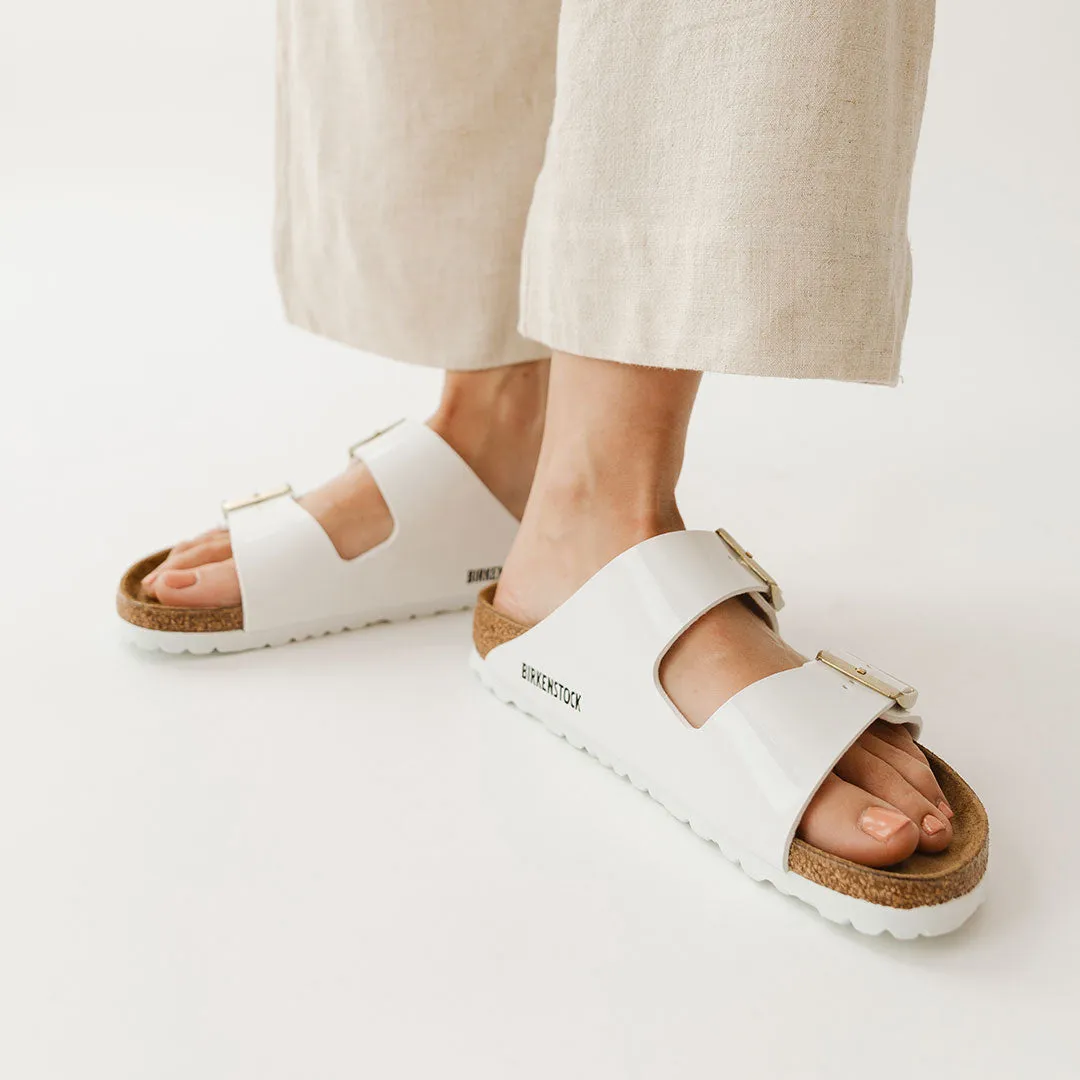 Birkenstock Arizona Birko Flor-Patent White