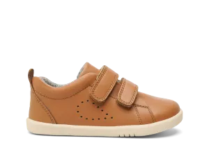 Bobux Grass Court Girls Boys Caramel Trainer Shoe