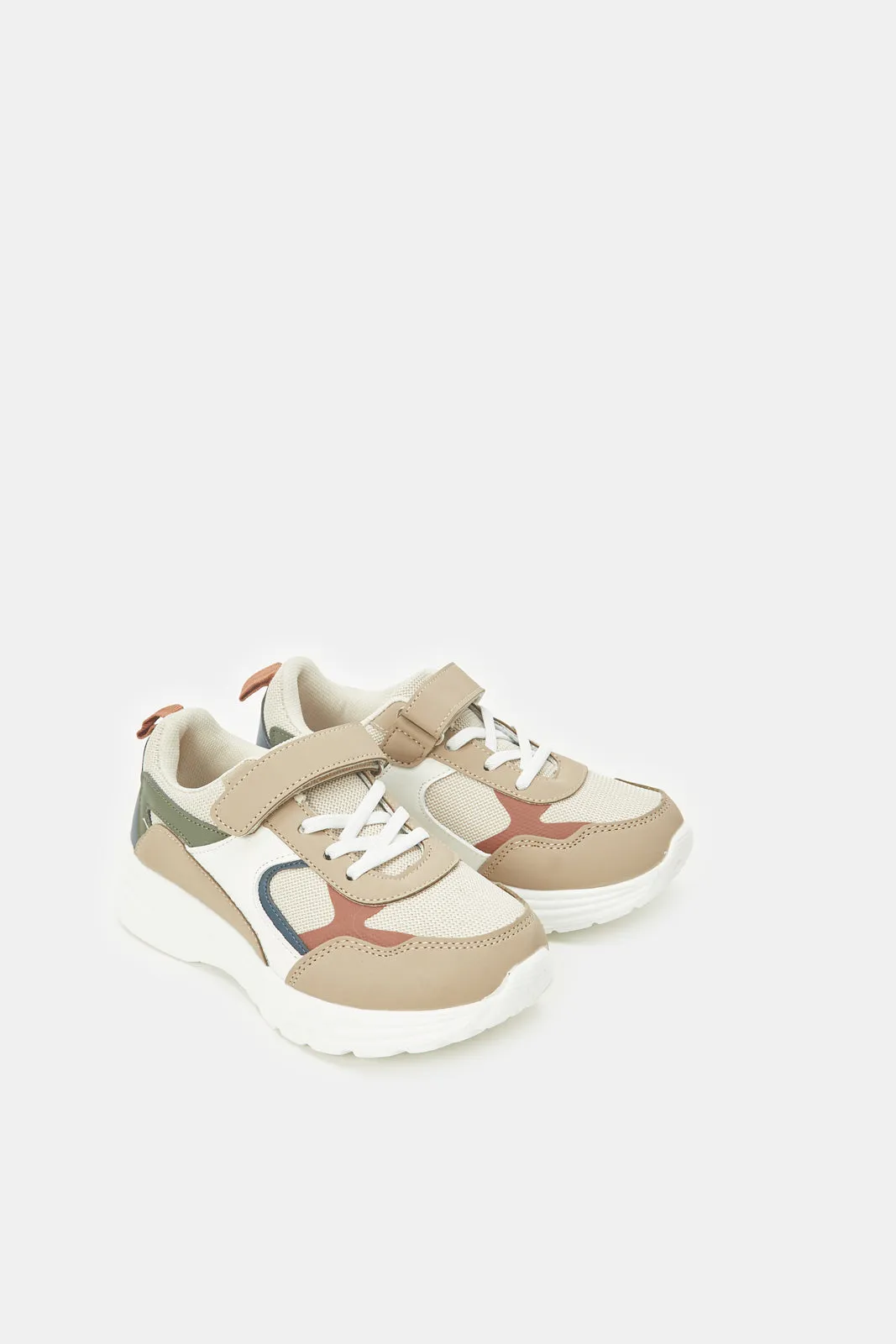 Boys Assorted Colour Block Chunky Trainer