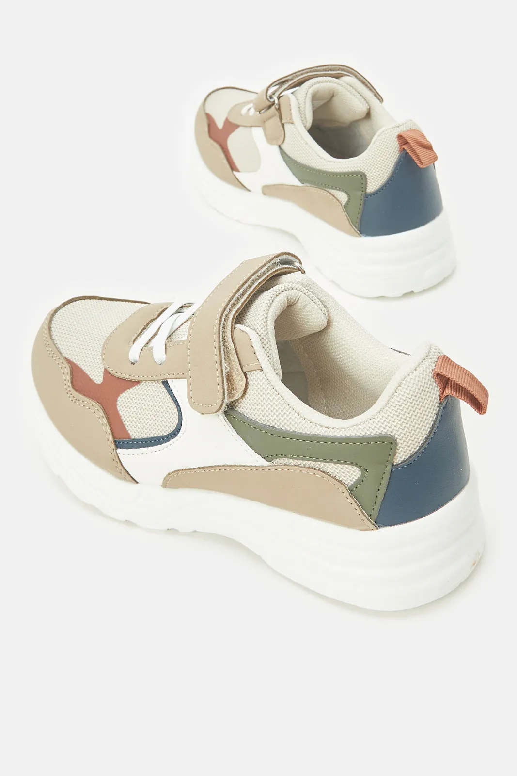 Boys Assorted Colour Block Chunky Trainer