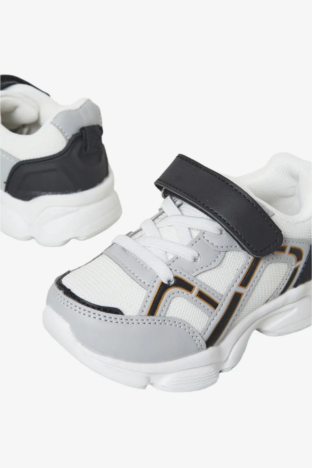 Boys Grey Overlayed Chunky Sneakers