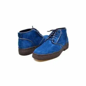 British Walkers Playboy Kaydence Men's Navy Blue Suede