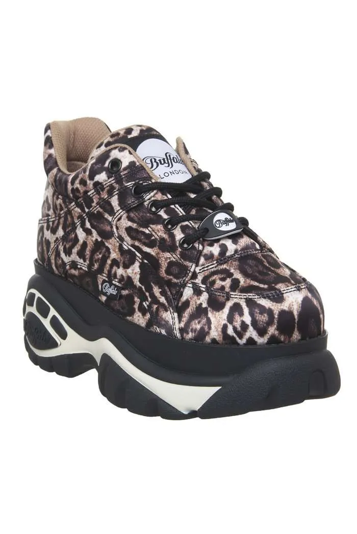 Buffalo London Leopard Print Platform Trainers