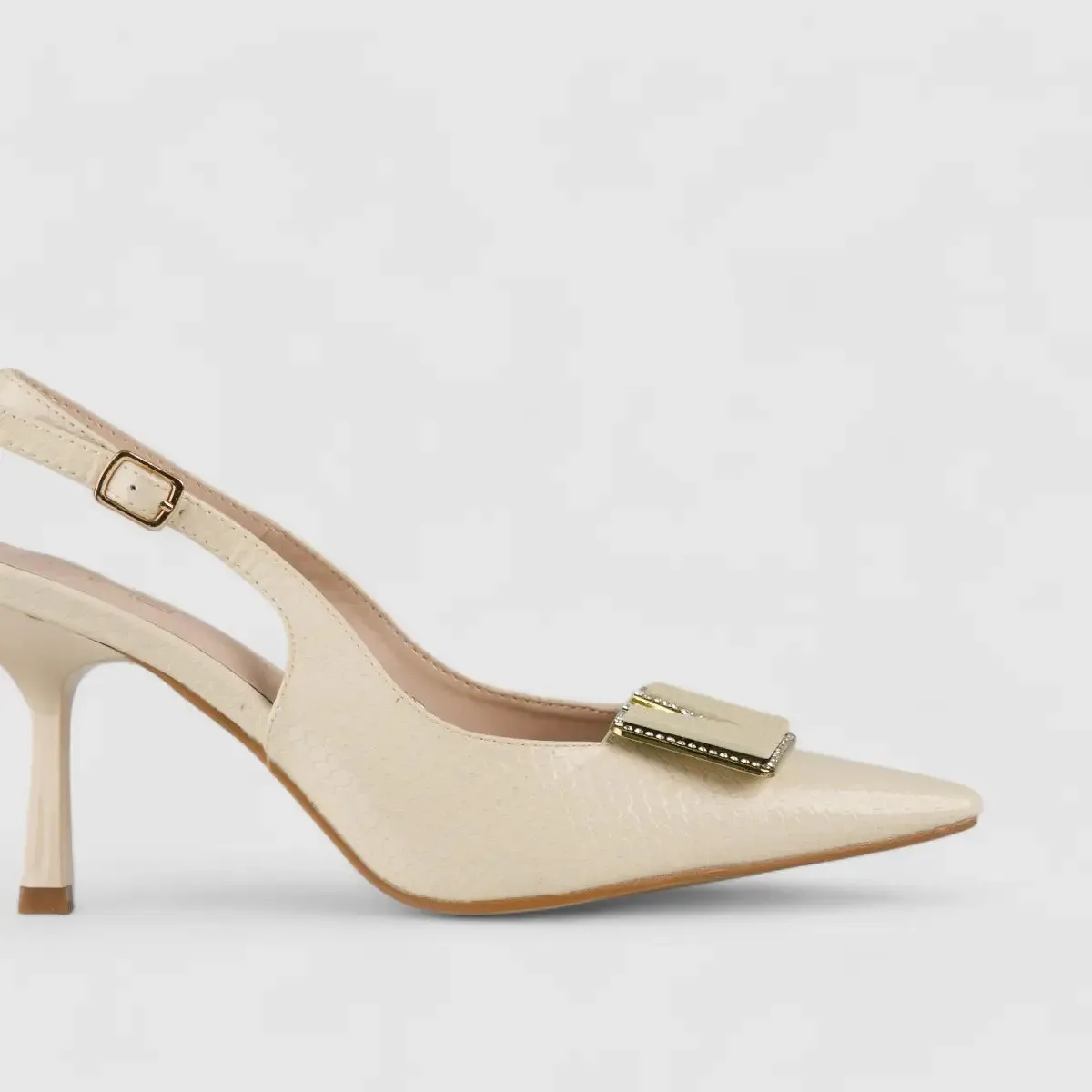 Bulbul Dress Slingback Heel Court Beige HAR007