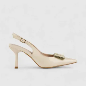 Bulbul Dress Slingback Heel Court Beige HAR007