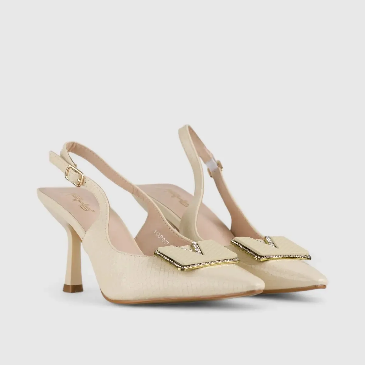 Bulbul Dress Slingback Heel Court Beige HAR007