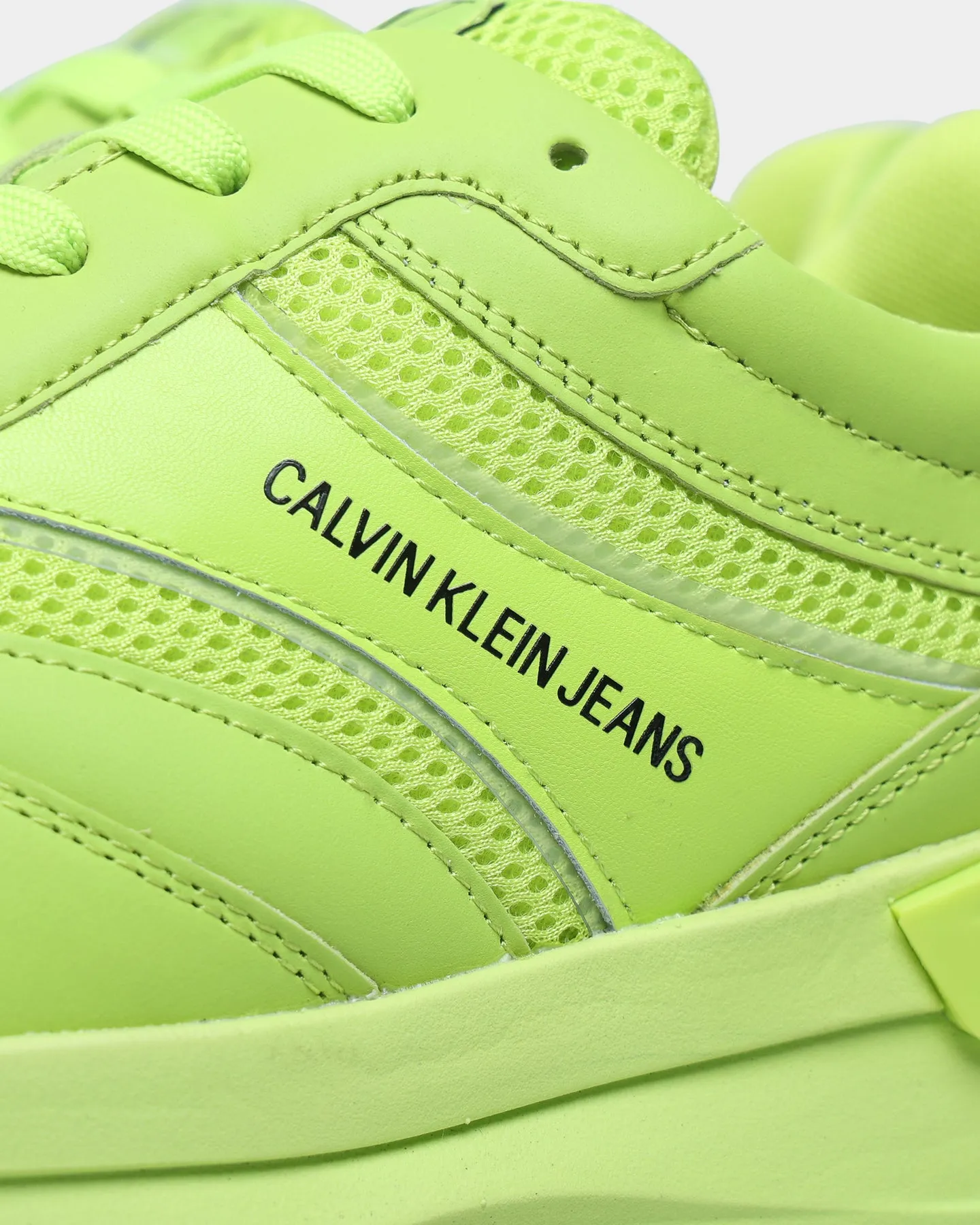 Calvin Klein Runner Lace Up Sneaker Snap Acid Lime