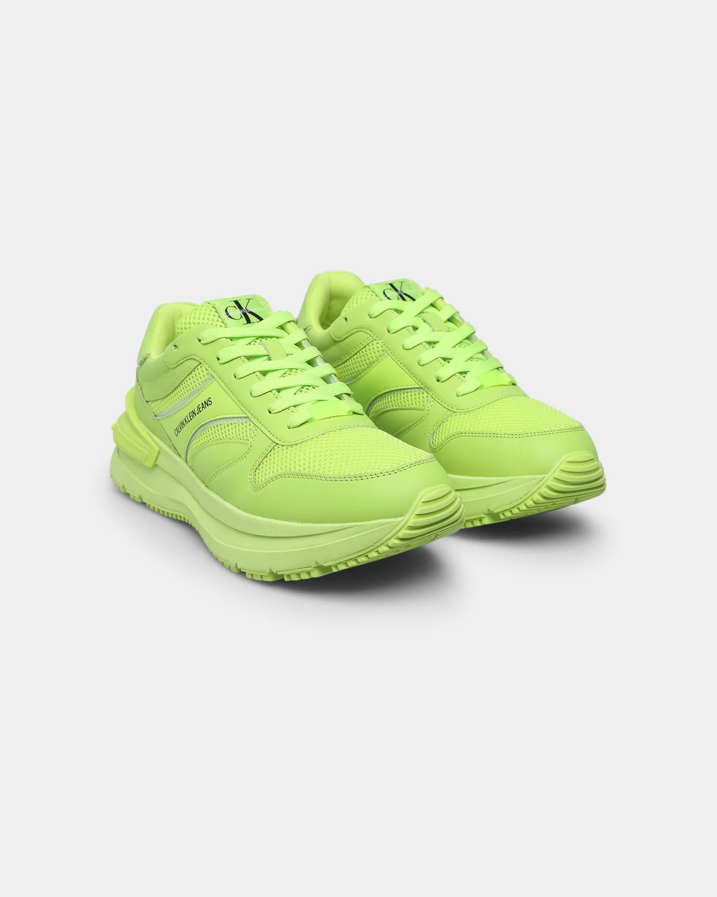 Calvin Klein Runner Lace Up Sneaker Snap Acid Lime