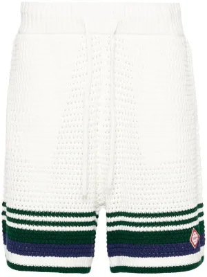 CASABLANCA - Crochet Effect Tennis Short