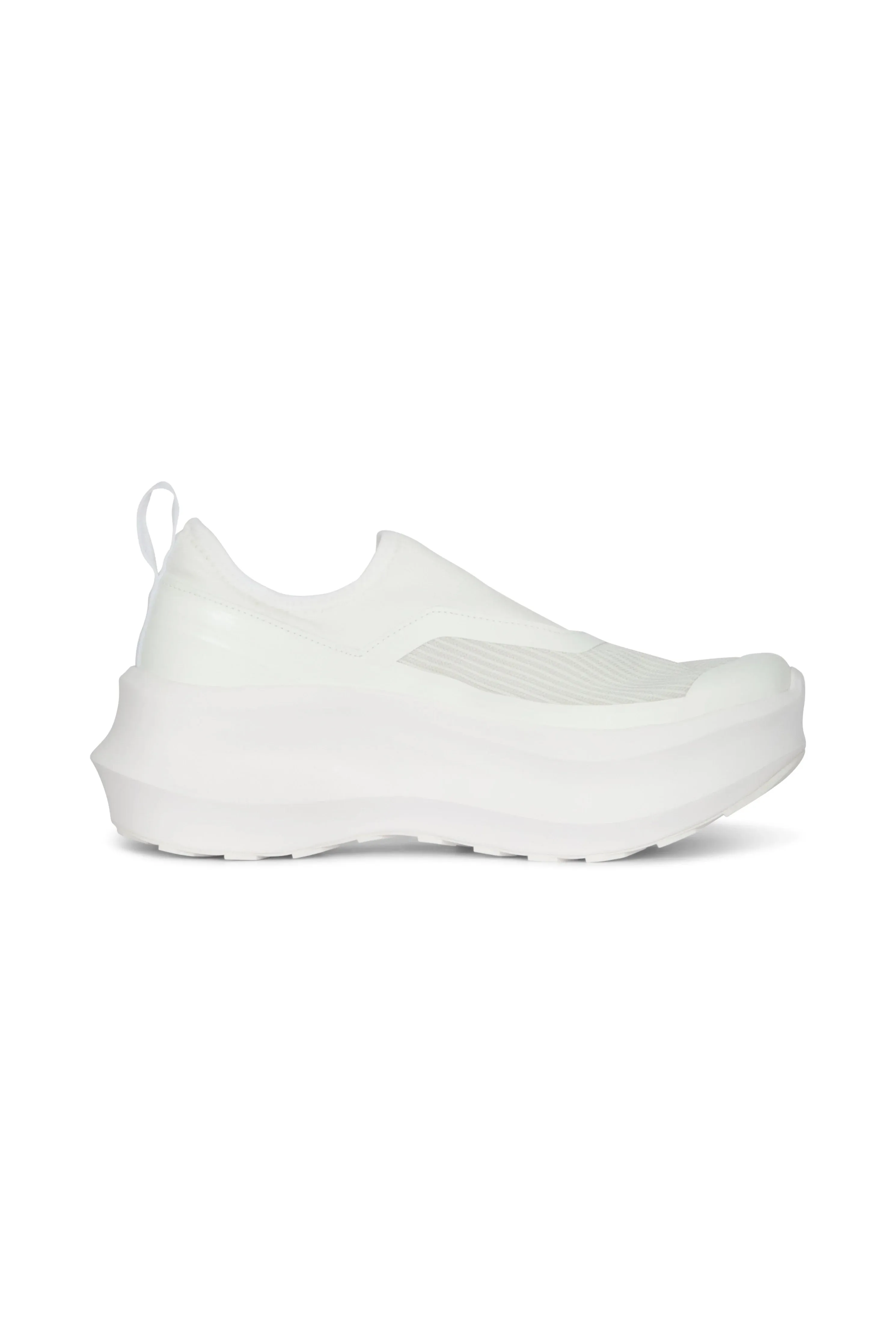 CDG x SALOMON White Slip On Platform Sneakers