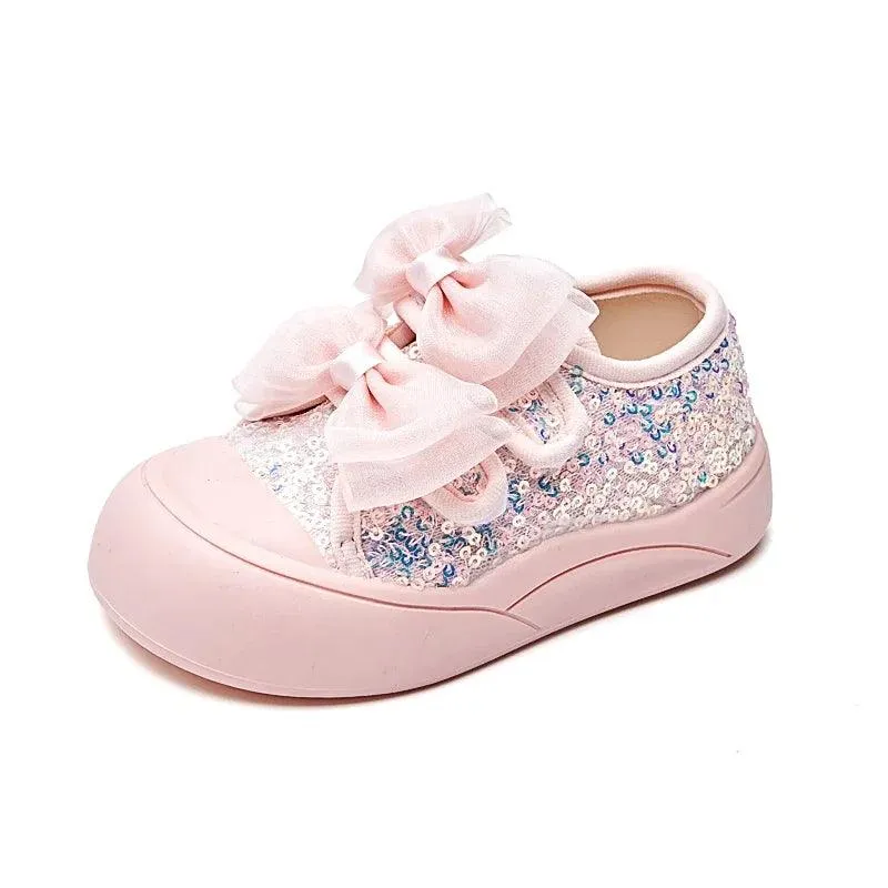 Children's Casual Shoes - Sequins Girls' Bowknot Sneakers - TSS241