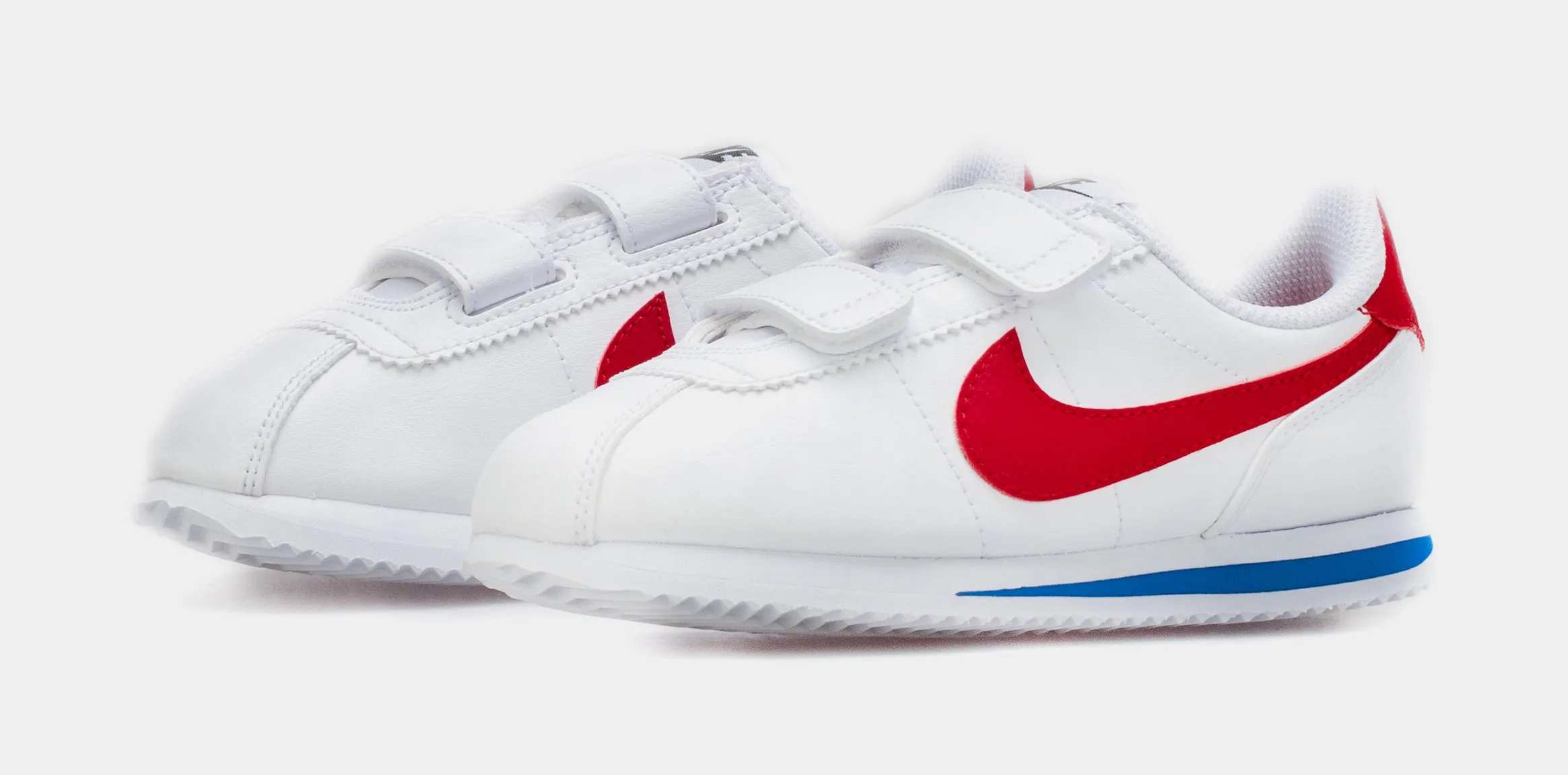 Cortez Basic SL Preschool Lifestyle Shoe (White/Red)