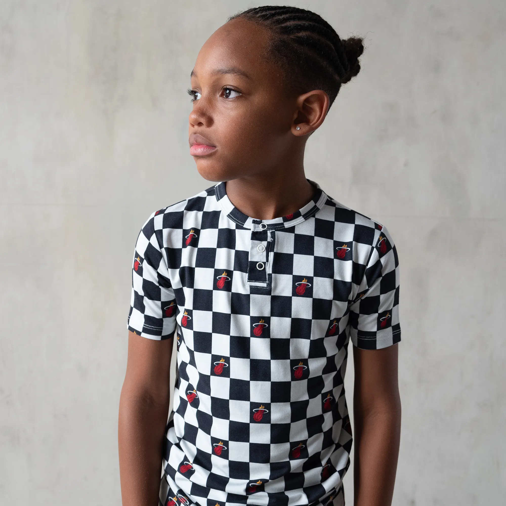 Court Culture X Everyday Leisure Checkerboard Short Sleeve PJ Set