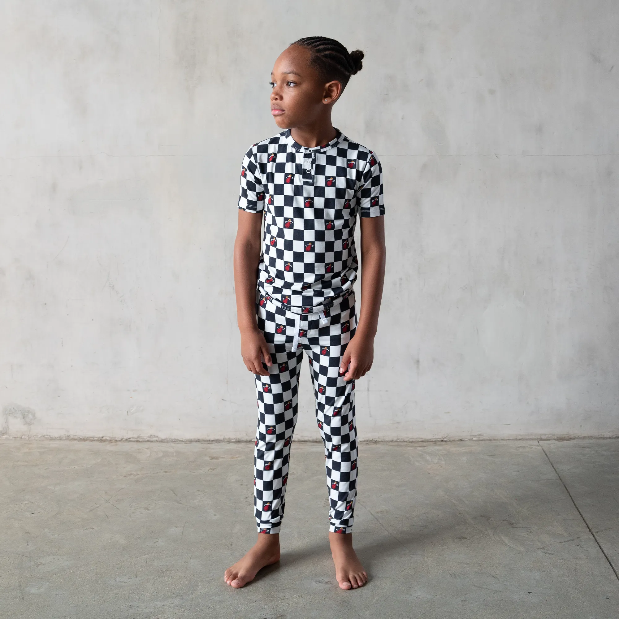 Court Culture X Everyday Leisure Checkerboard Short Sleeve PJ Set