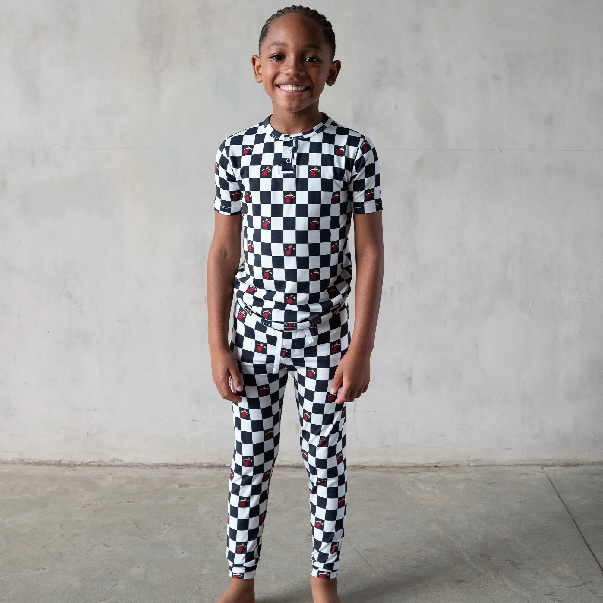 Court Culture X Everyday Leisure Checkerboard Short Sleeve PJ Set