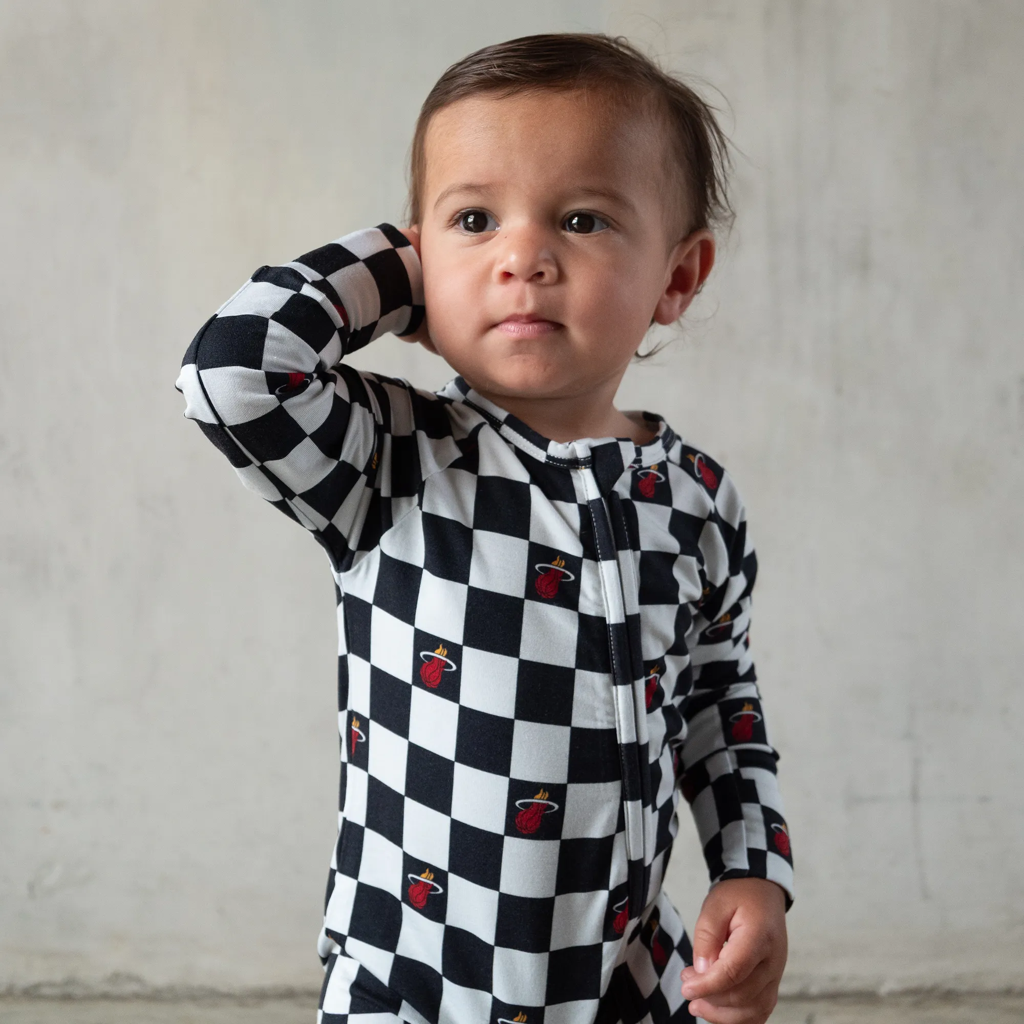 Court Culture X Everyday Leisure Checkerboard Zip Romper