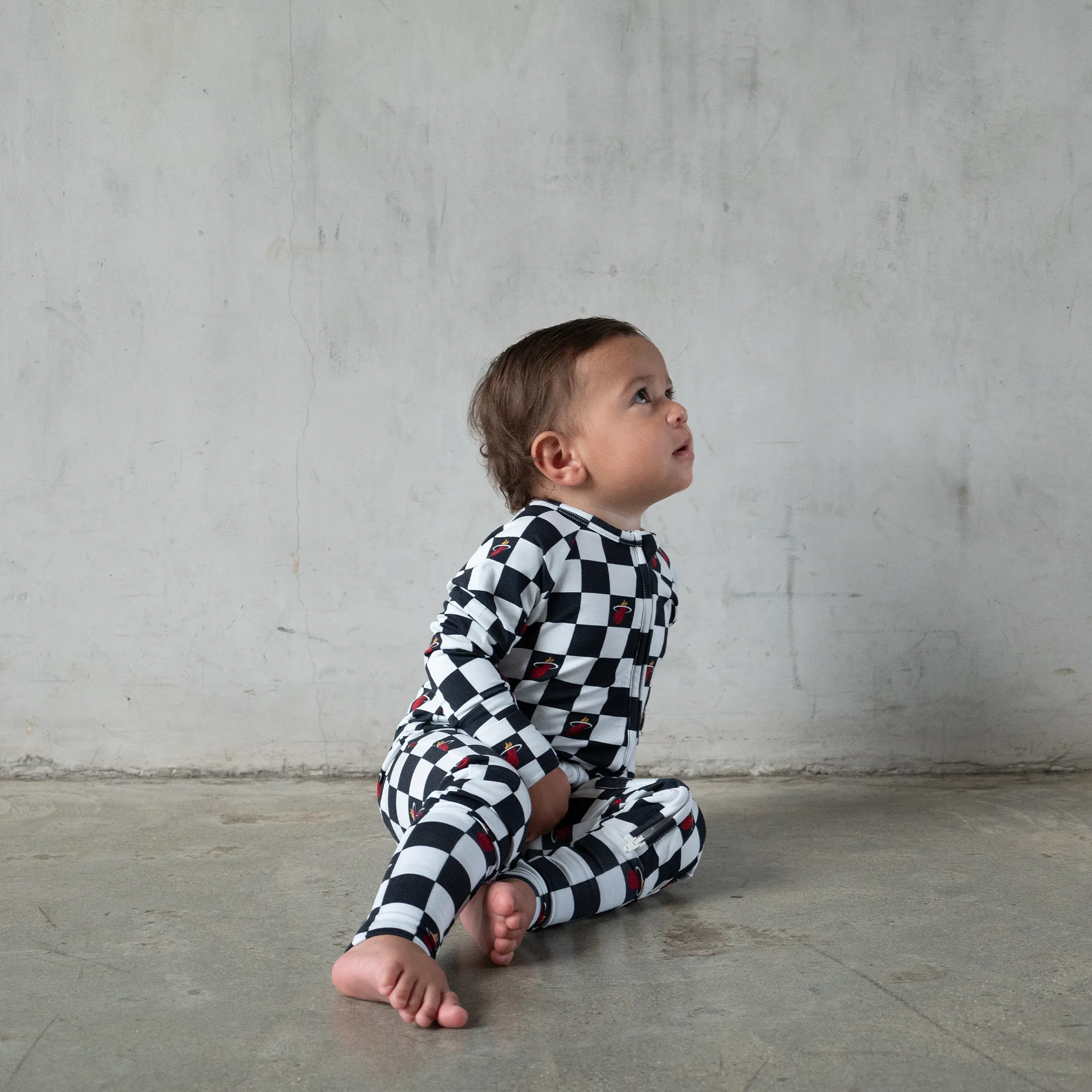 Court Culture X Everyday Leisure Checkerboard Zip Romper