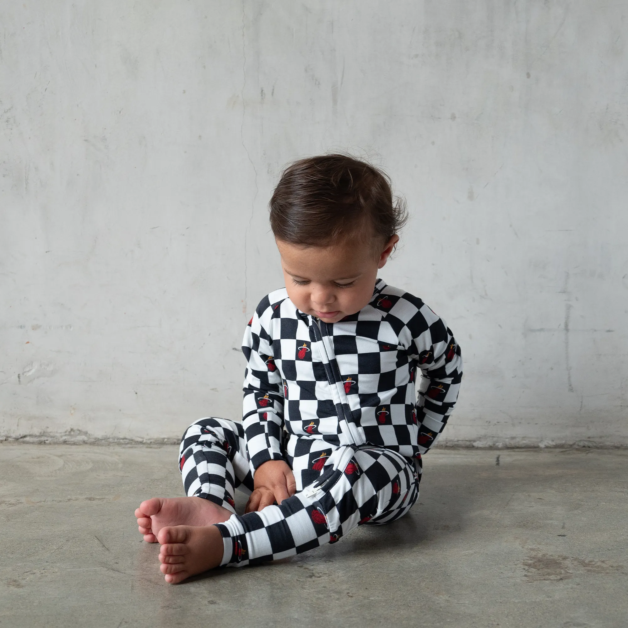 Court Culture X Everyday Leisure Checkerboard Zip Romper