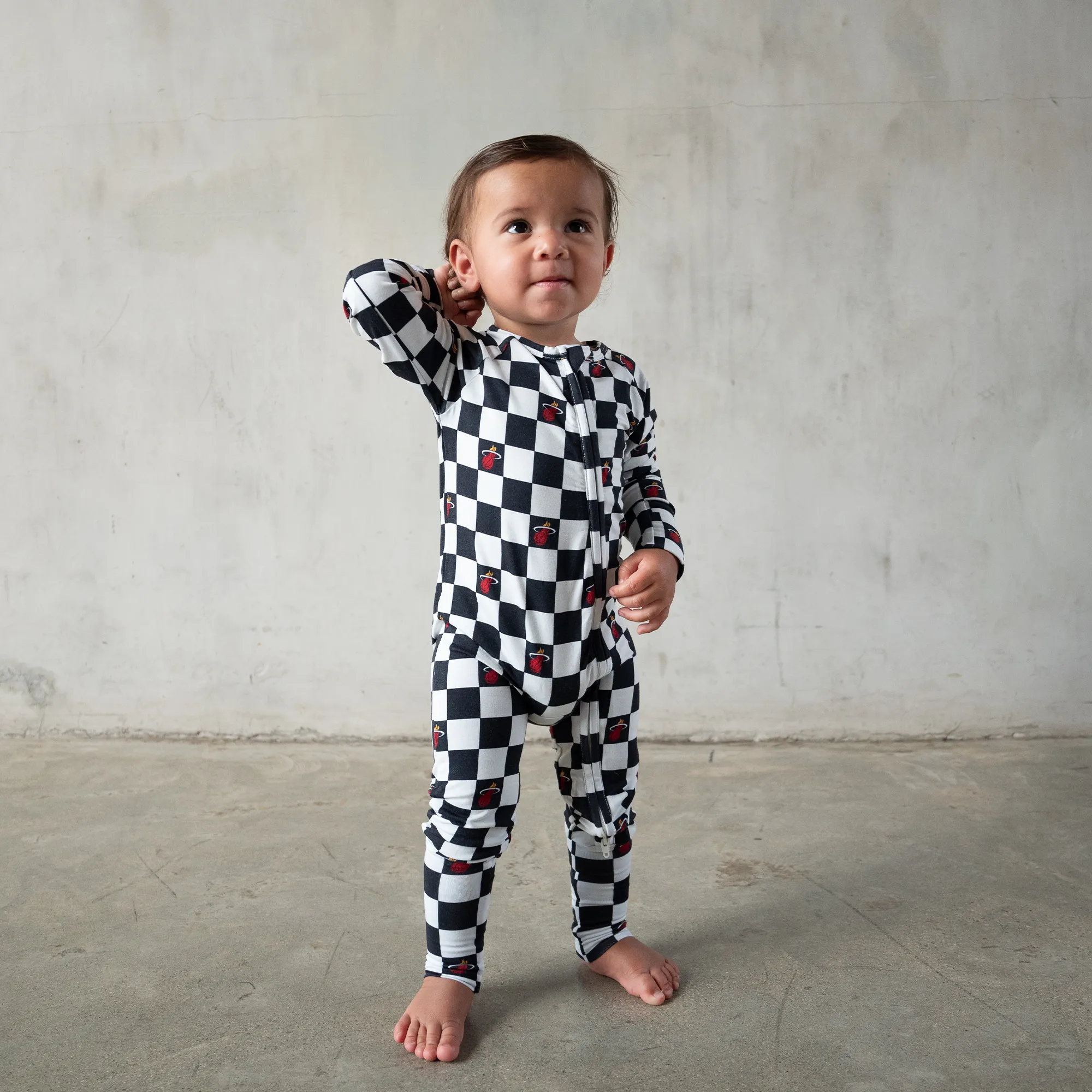 Court Culture X Everyday Leisure Checkerboard Zip Romper