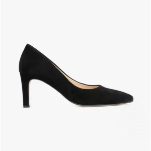 DANE Ladies Suede Court Shoes Black