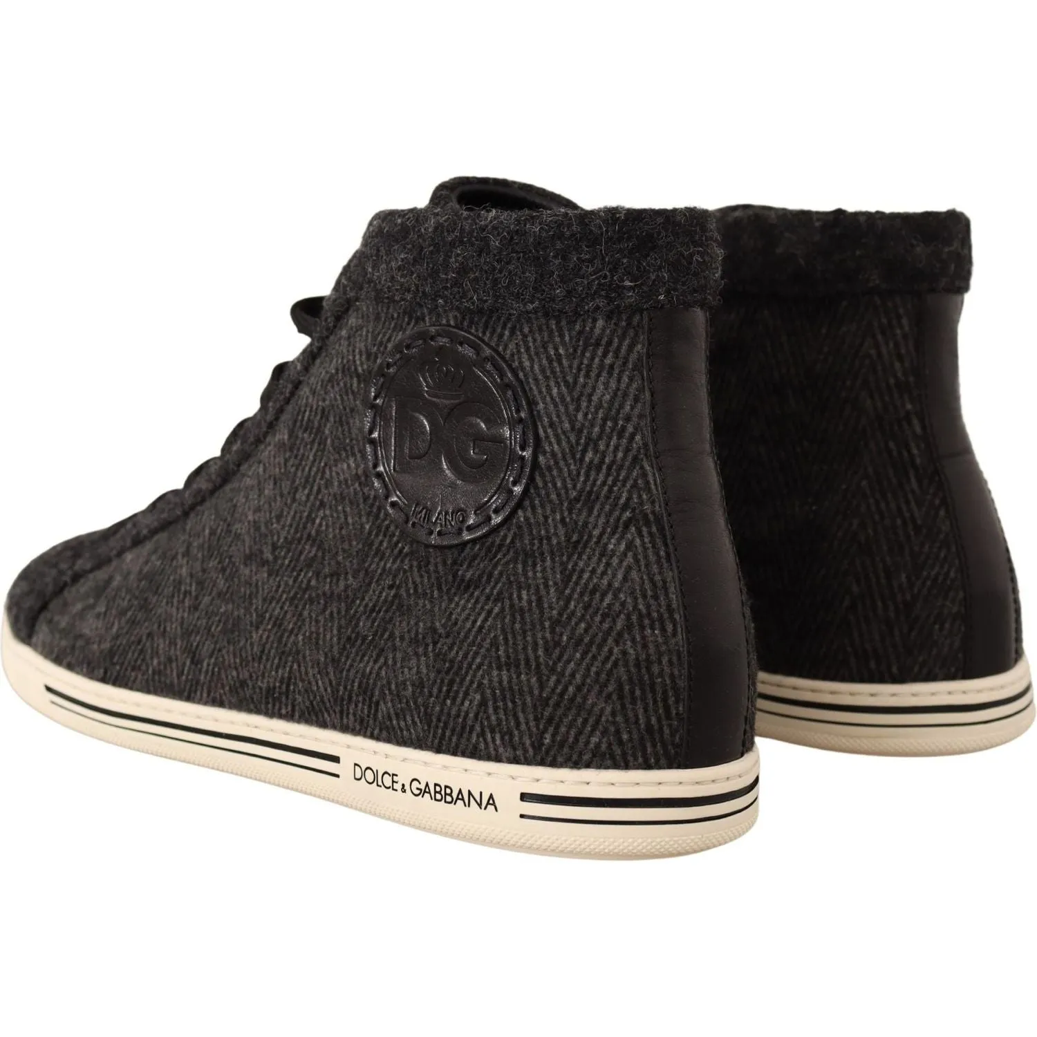 Dolce & Gabbana Elegant High Top Cotton/Wool Sneakers