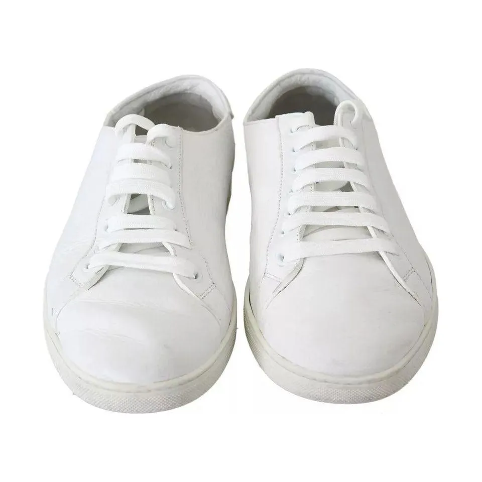 Dolce & Gabbana White Saint Tropez Lace Up Men Sneakers Men Shoes