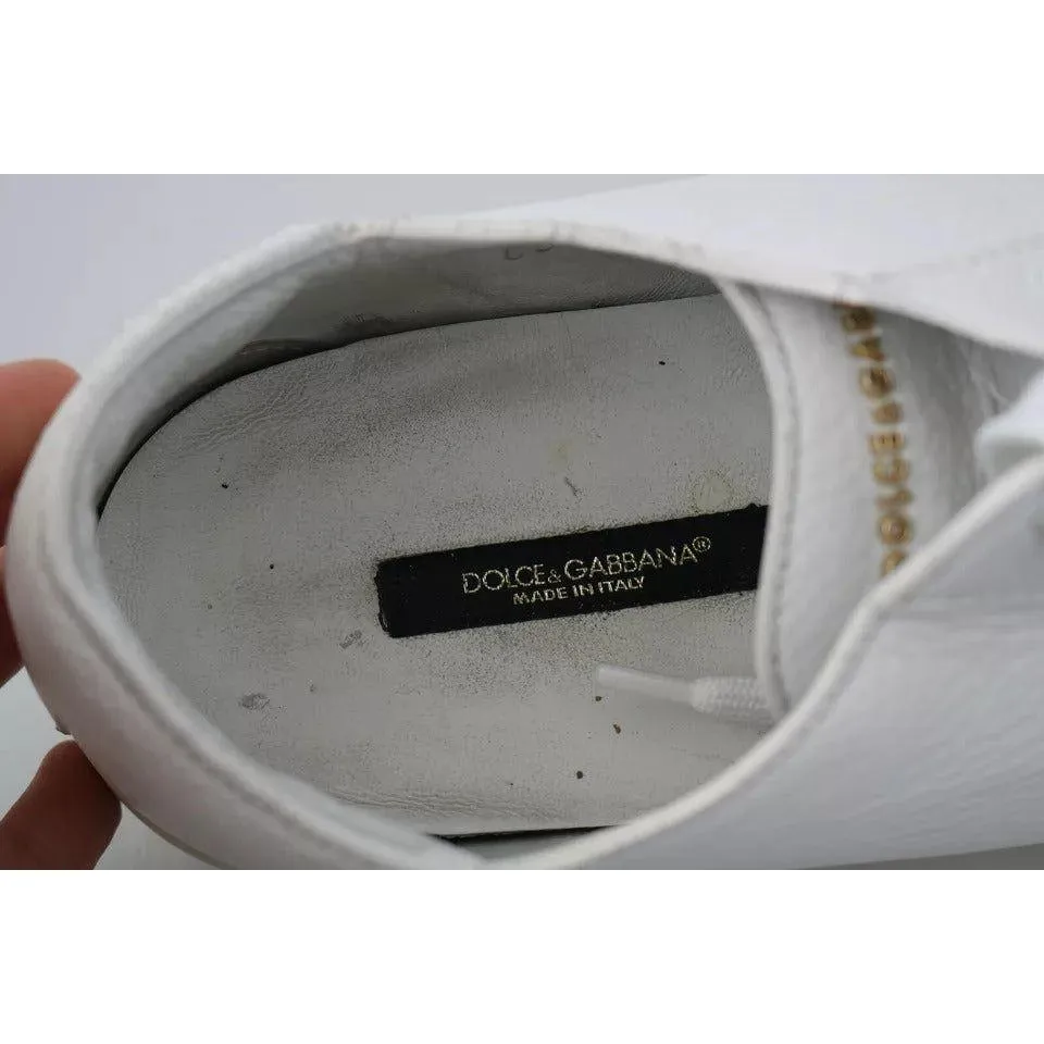 Dolce & Gabbana White Saint Tropez Lace Up Men Sneakers Men Shoes