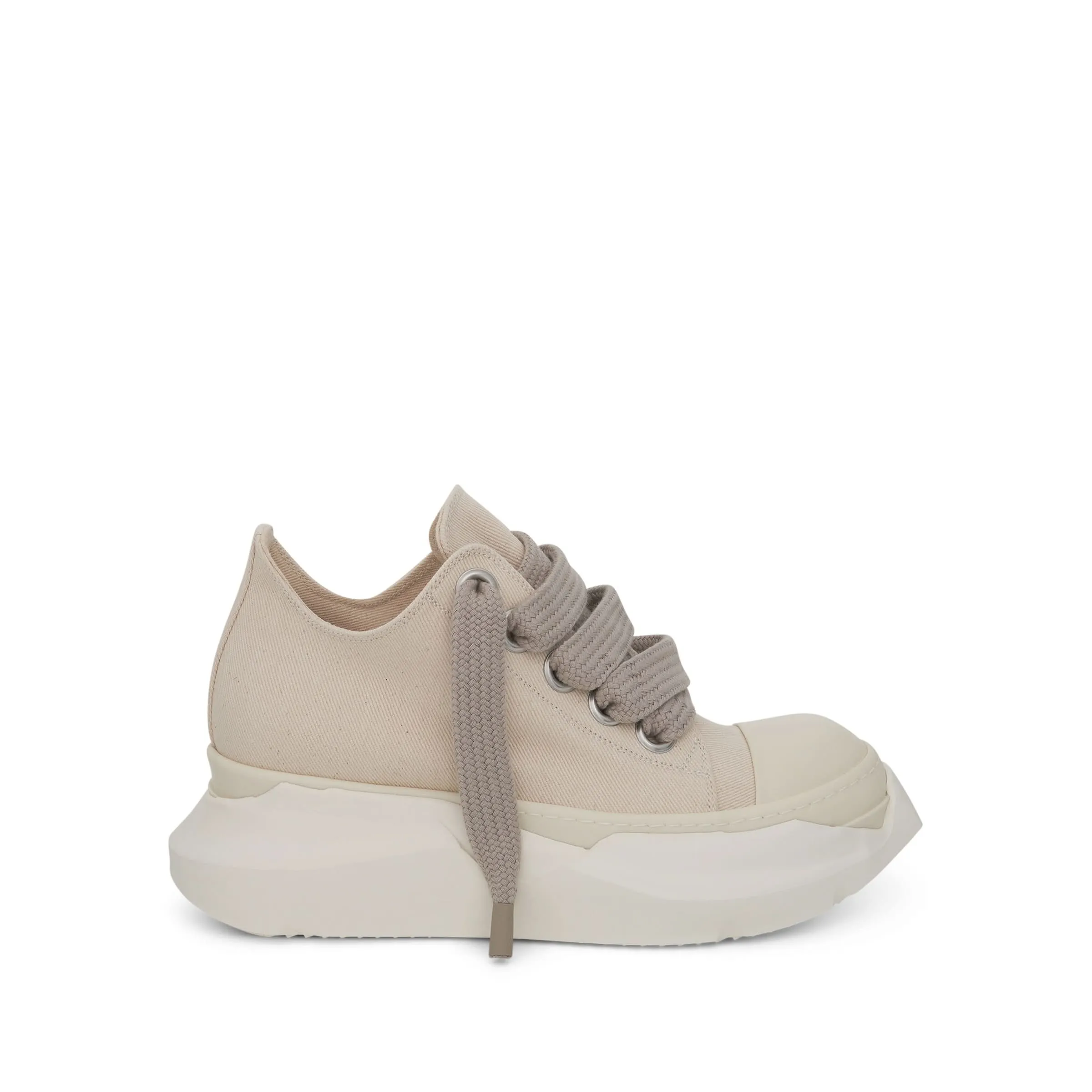 DRKSHDW Abstract Denim Jumbo Laces Low Sneaker in Natural/Milk