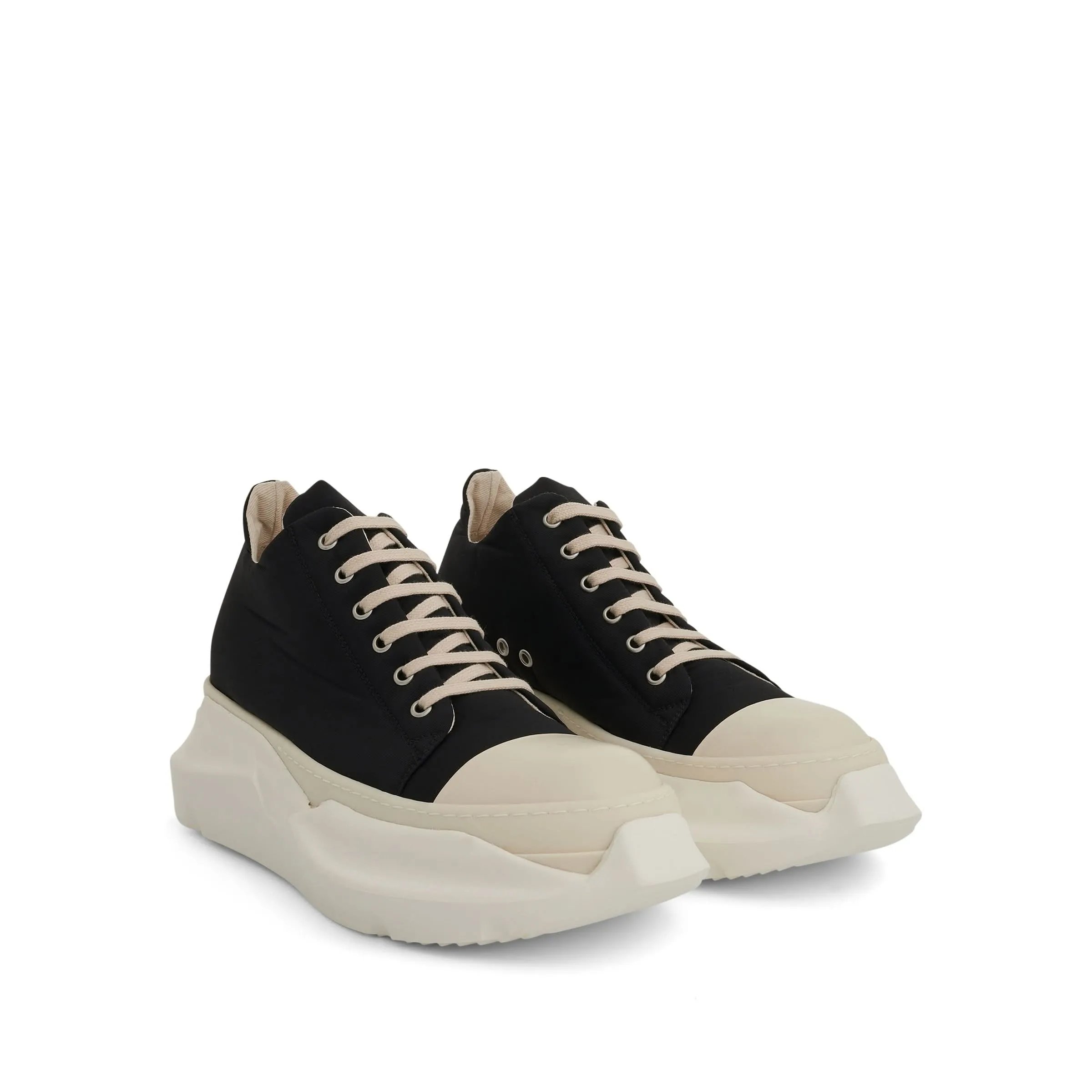 DRKSHDW Abstract Low Woven Sneakers in Black/Milk