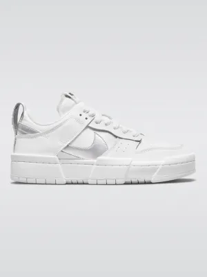 Dunk Low Disrupt Sneaker - White/Metallic Silver-Black