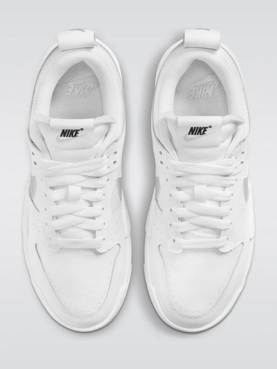 Dunk Low Disrupt Sneaker - White/Metallic Silver-Black