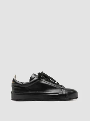 EASY 101 - Black Leather Low Top Sneakers